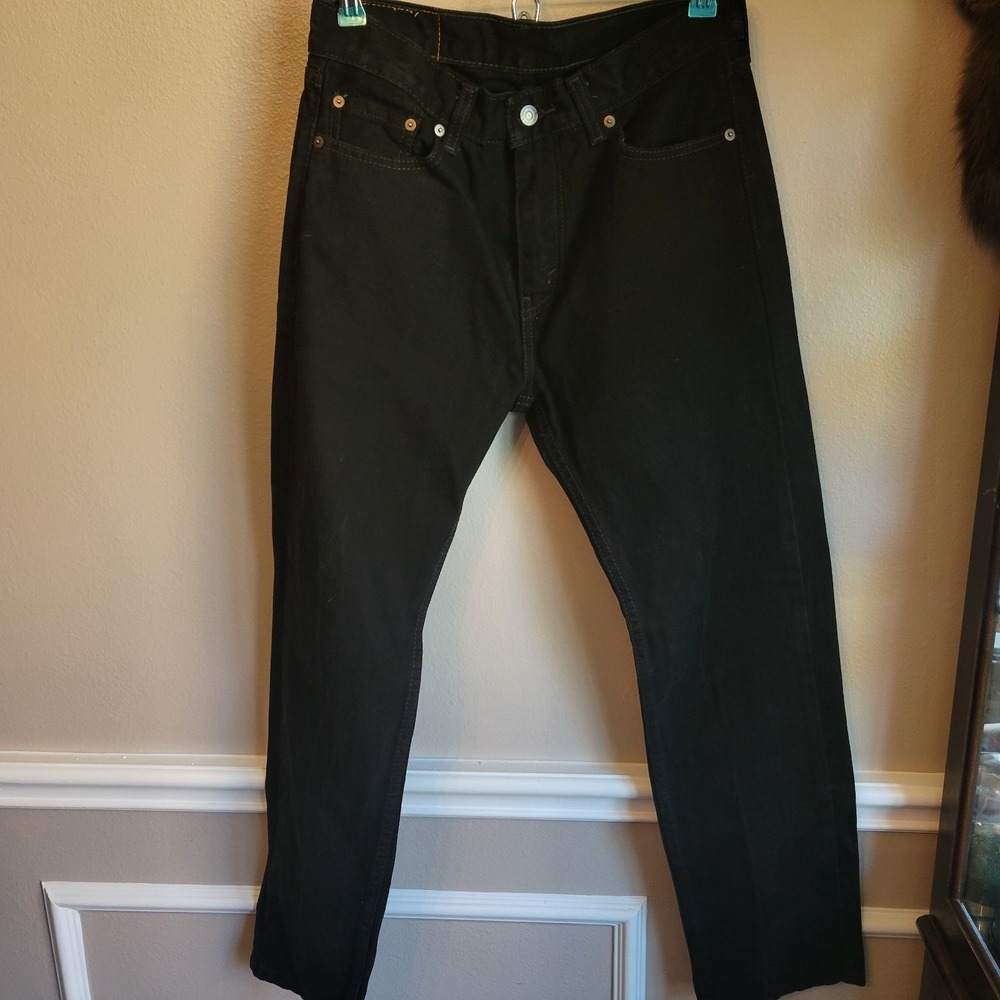 Levi's 505 Regular Fit Jeans - Black, 30Wx30L